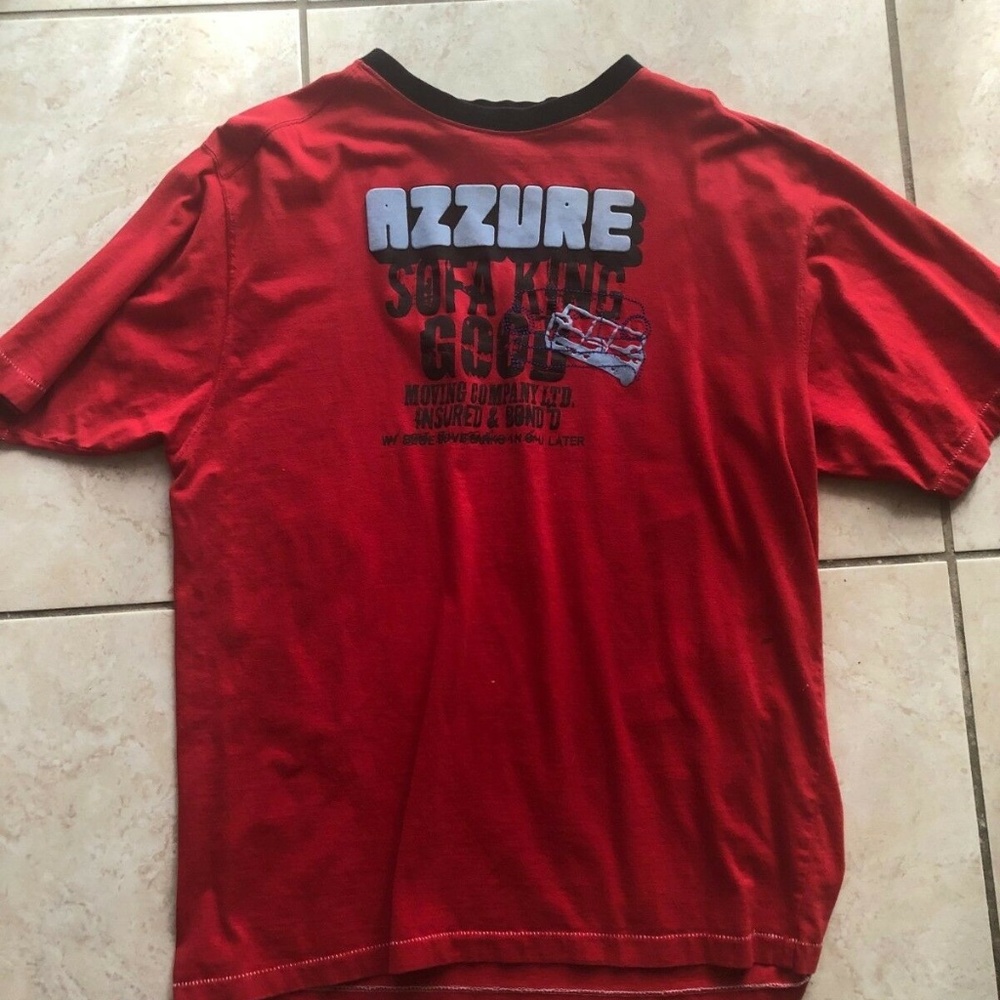 AZZURE SOFA KING GOOD T SHIRT Vintage Sz XL Red